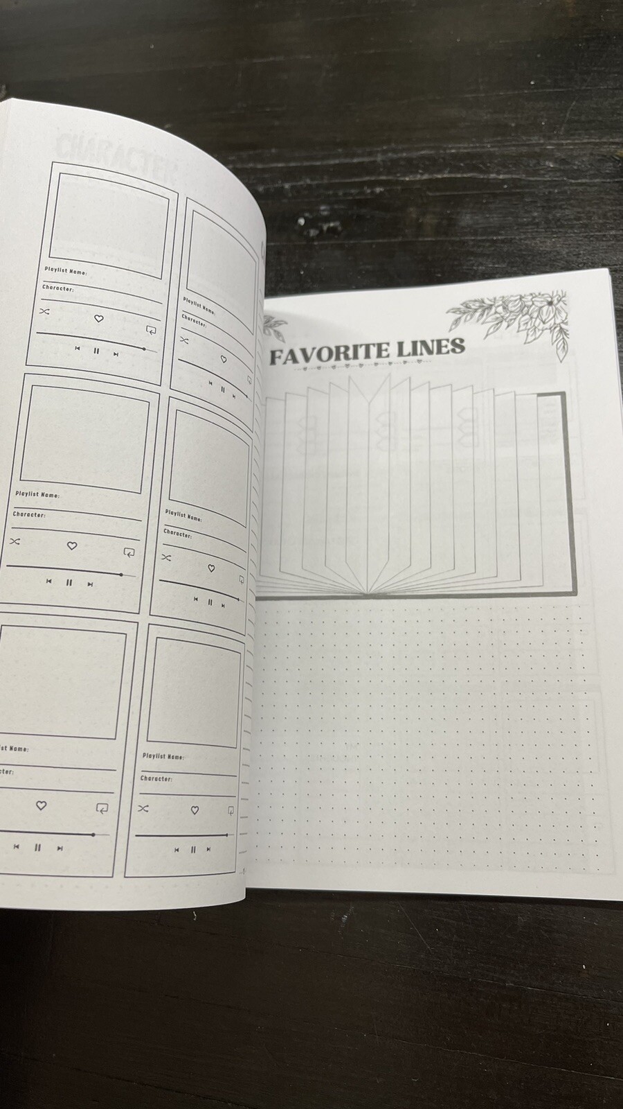 Reading Journal Tracker Moody Cute Dark Aesthetic 200 Pages