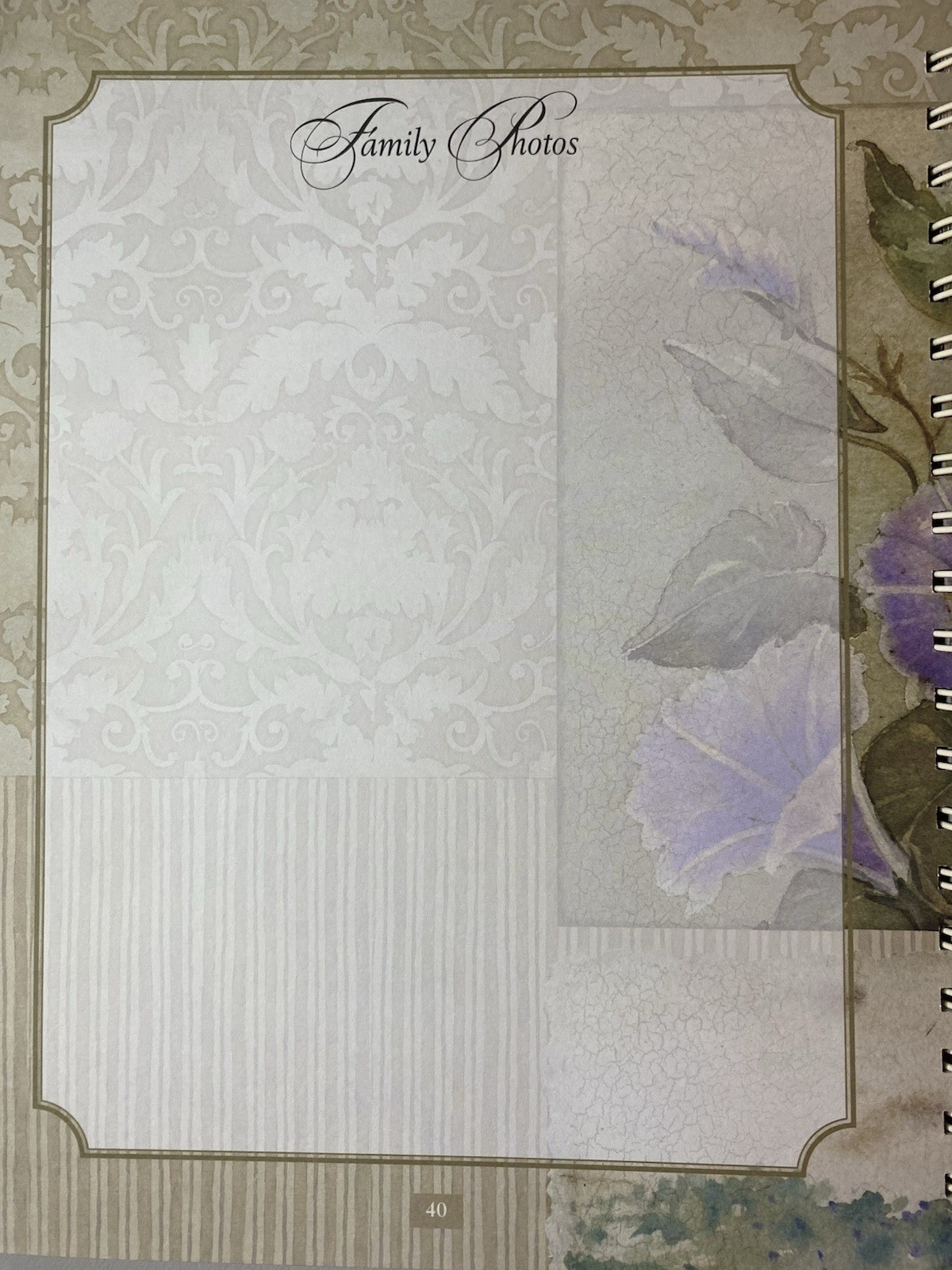 Mothers Memories Journal Keepsake Binder Pockets Acid Free Hummingbird Flowers