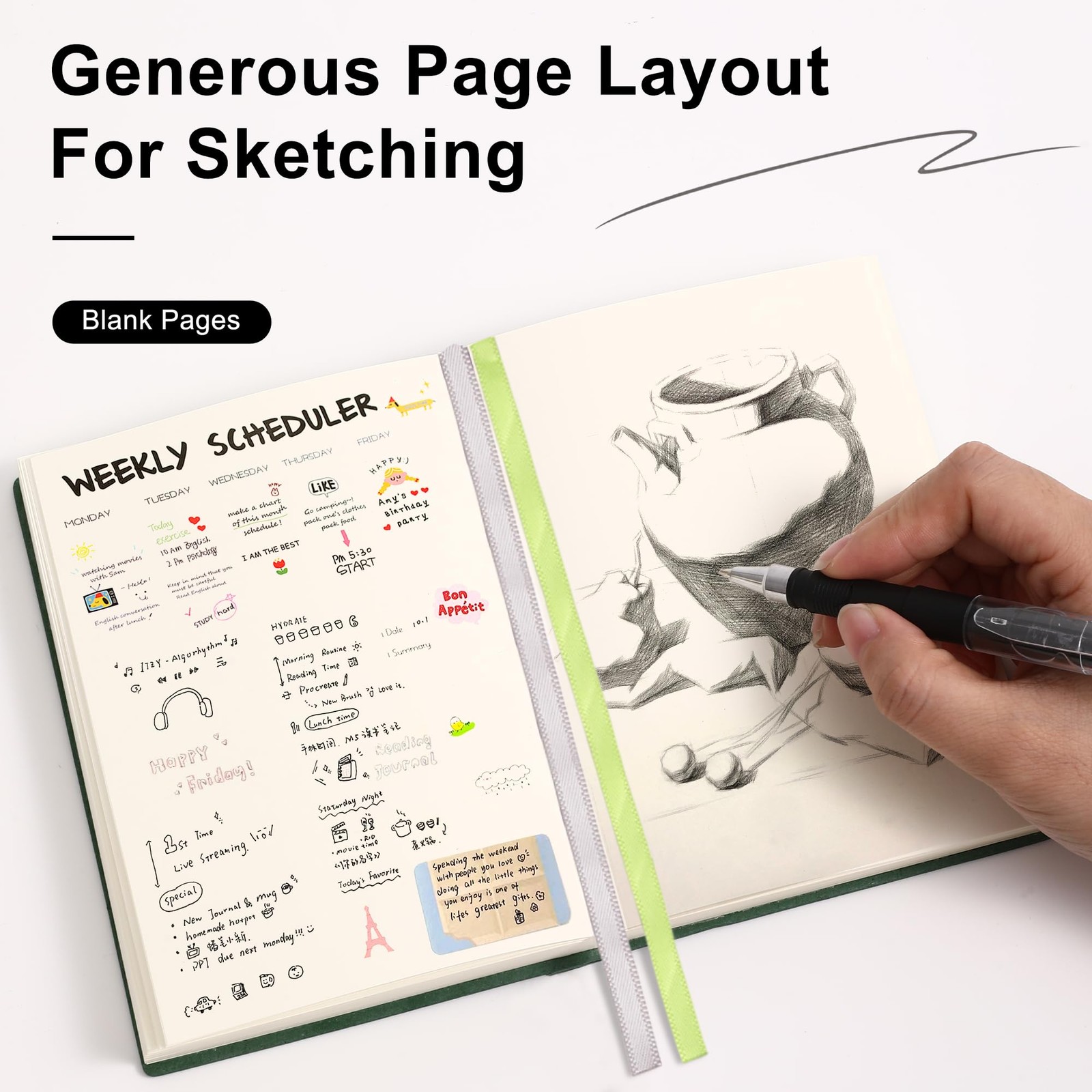 Thick Blank Journal Notebook 720 Pages 3.9 × 5.5 No Lines Soft Leather Pocket…