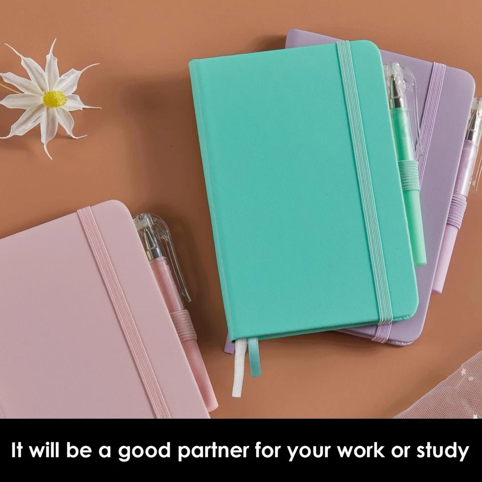 3 Pack Small Notebook Pocket Journals for Women, 3.7″ x 5.7″ A6 Mini Pocket S…