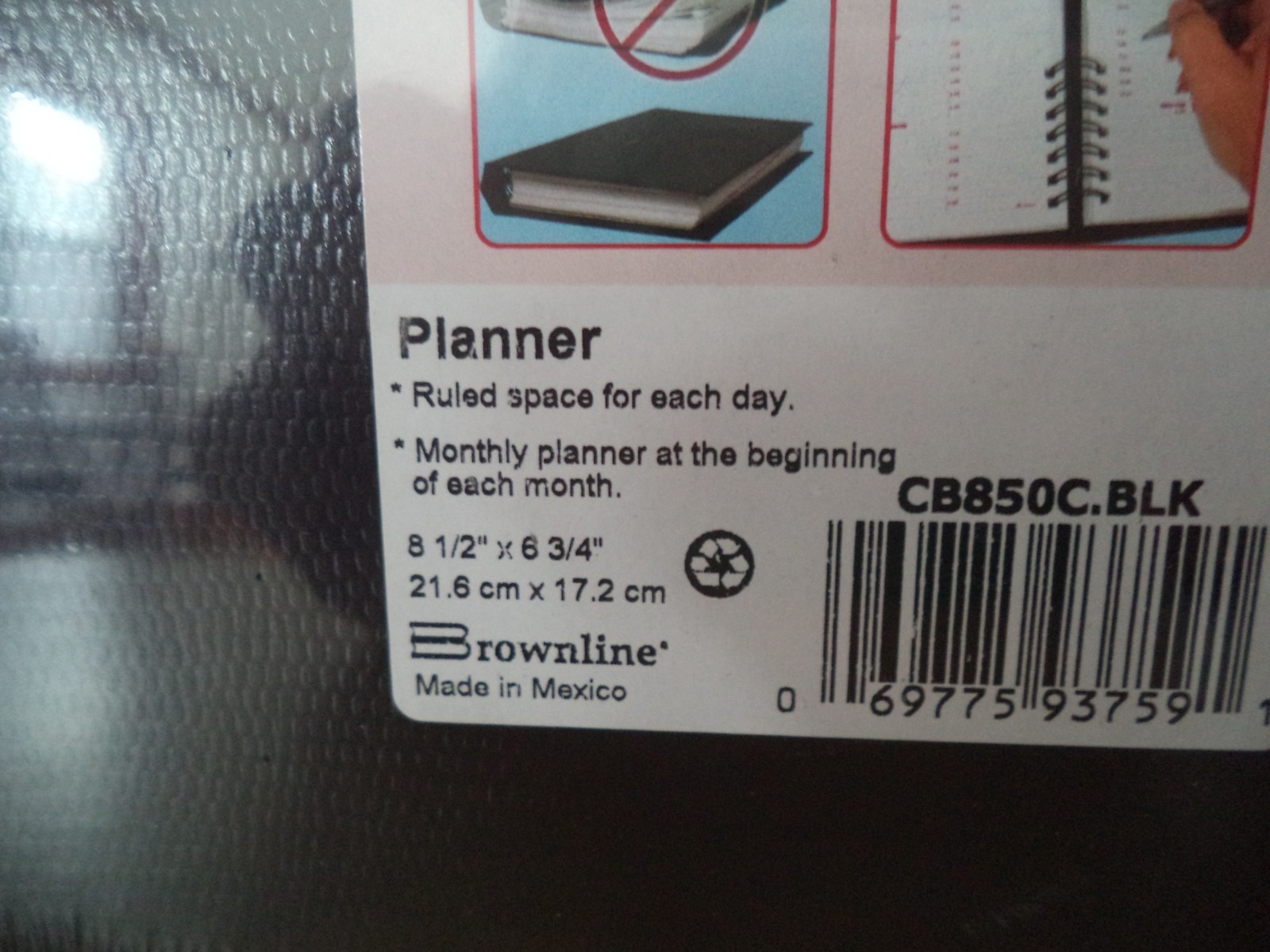 2019 Brownline CB850.BLK Weekly Planner, Twin Wire Binding, 8-1/2 x 6-3/4″