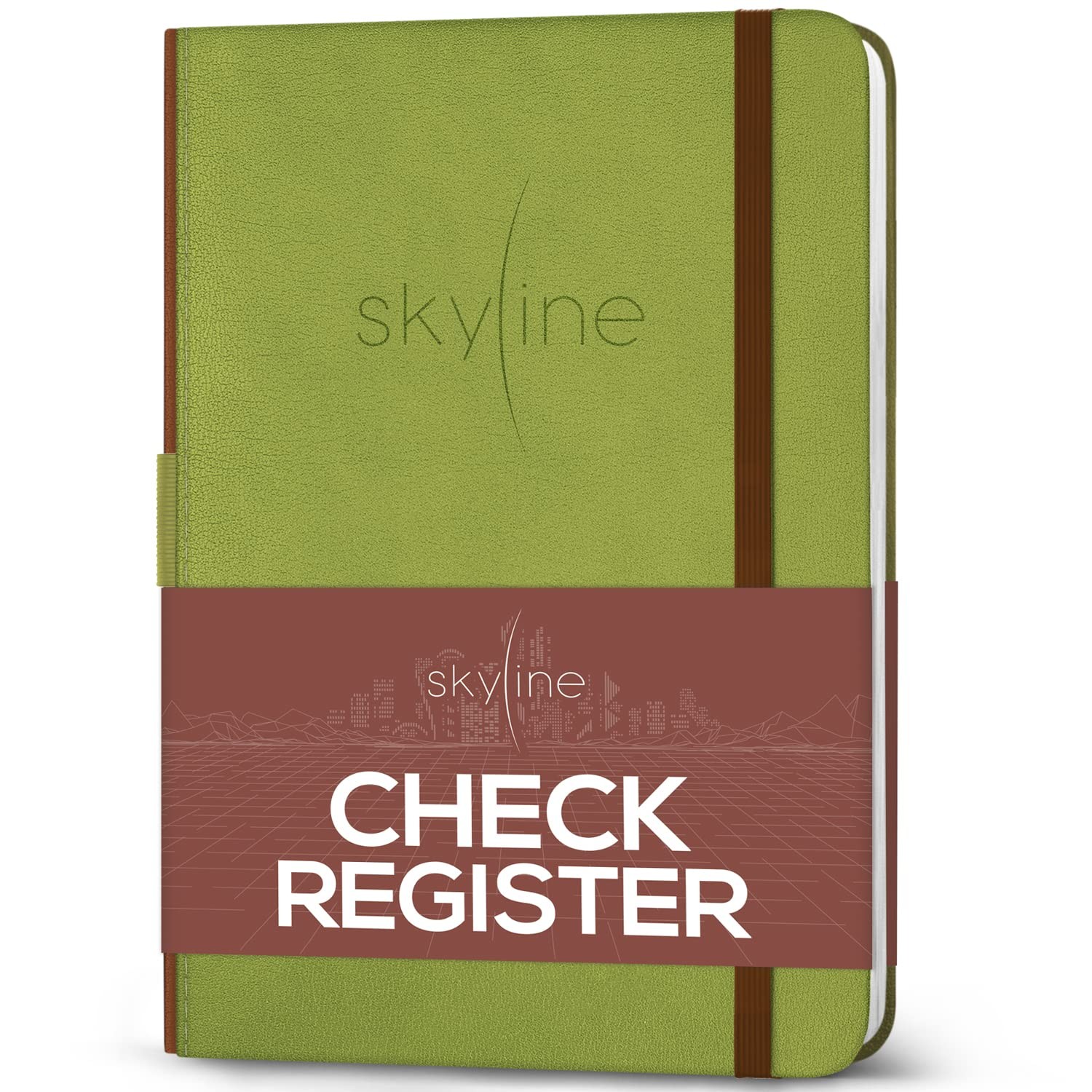 Skyline Check Register – Accounting Ledger Log Book A5 (5.8” x 8.3”), Green