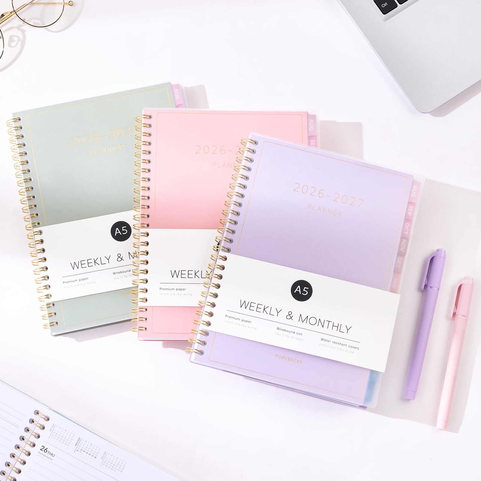Aug 2026 Dec 2027 Planner, 17 Month Academic Planner 20262027, 8.5″ x 11″, C…