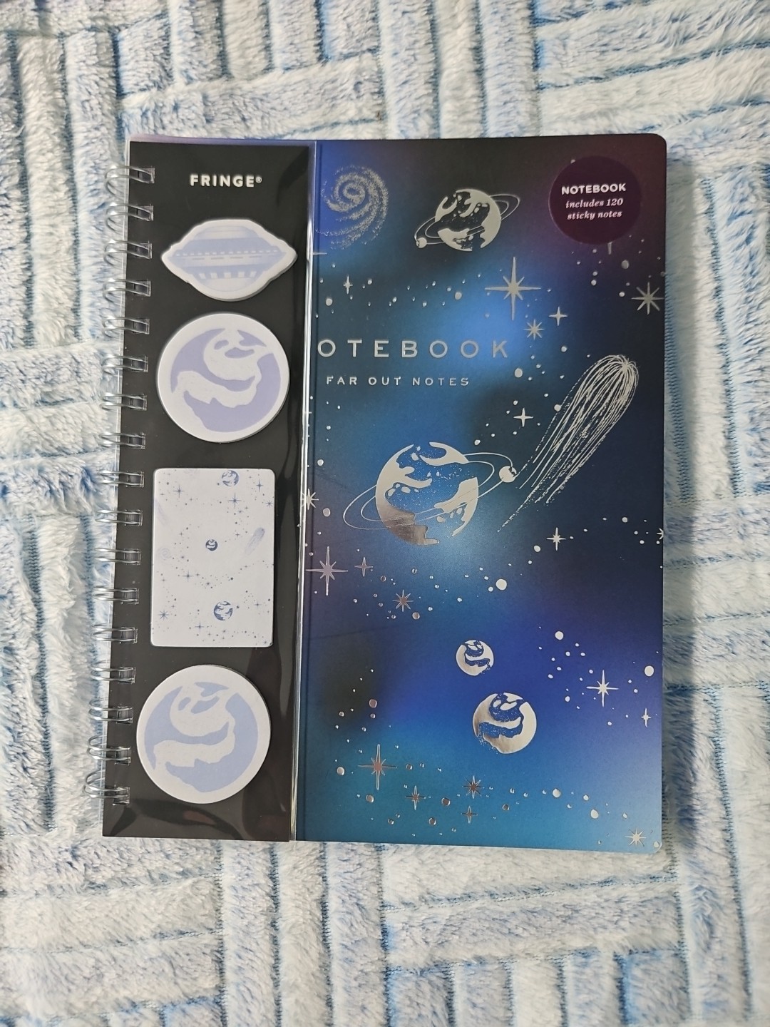 Fringe Far Out Notes Notebook with 120 Sticky Notes Galaxy Space 120 Pages NEW