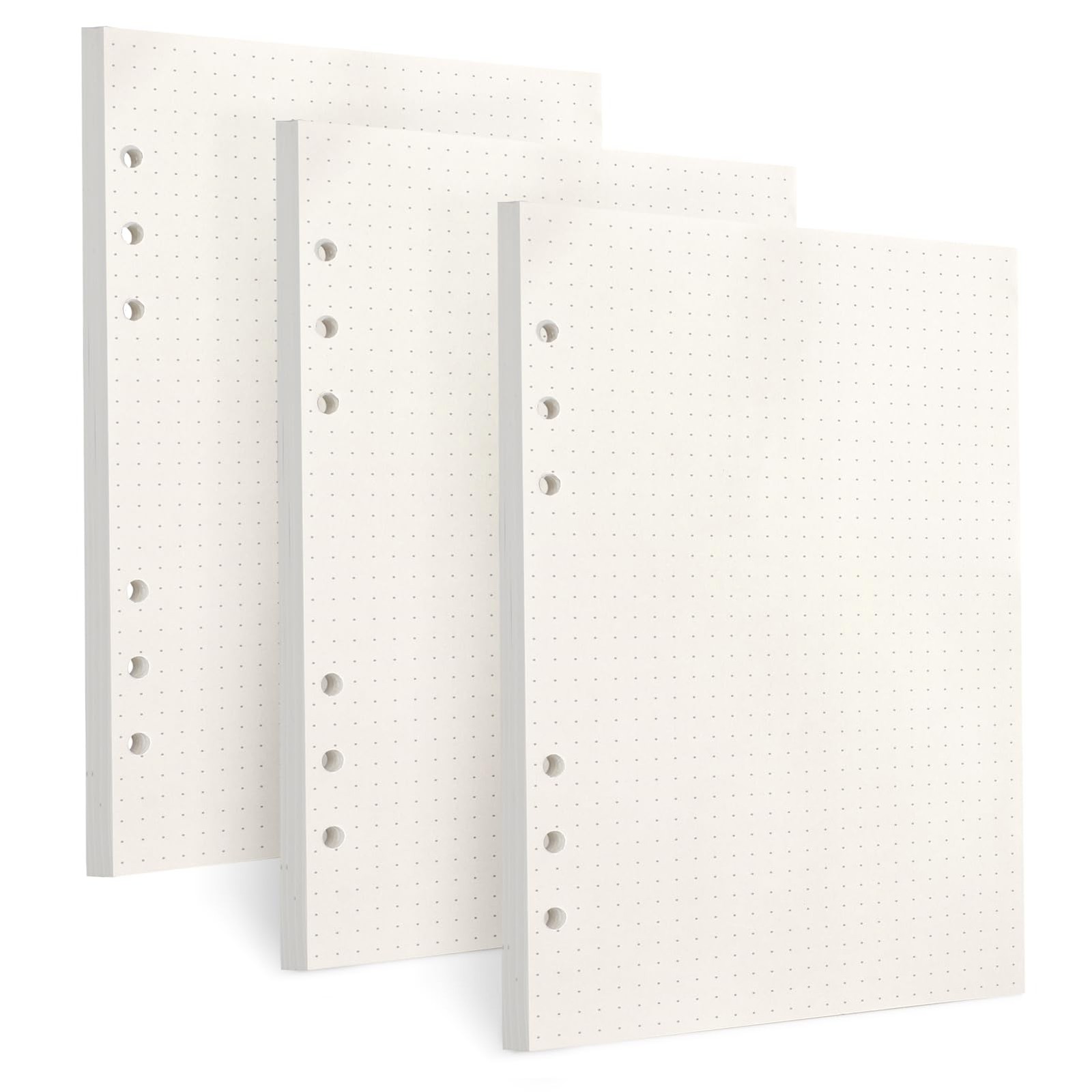 Toplive [3 Pack] A5 Refill Paper – 100GSM Thick 6 Hole 3 Pack, Dot