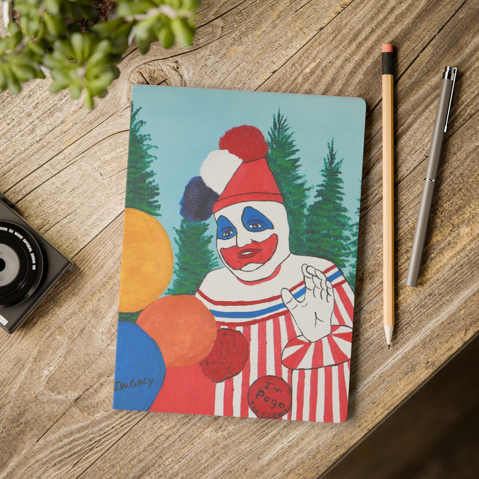 Pogo the Clown with Balloons Journal | Softcover Lined Notebook