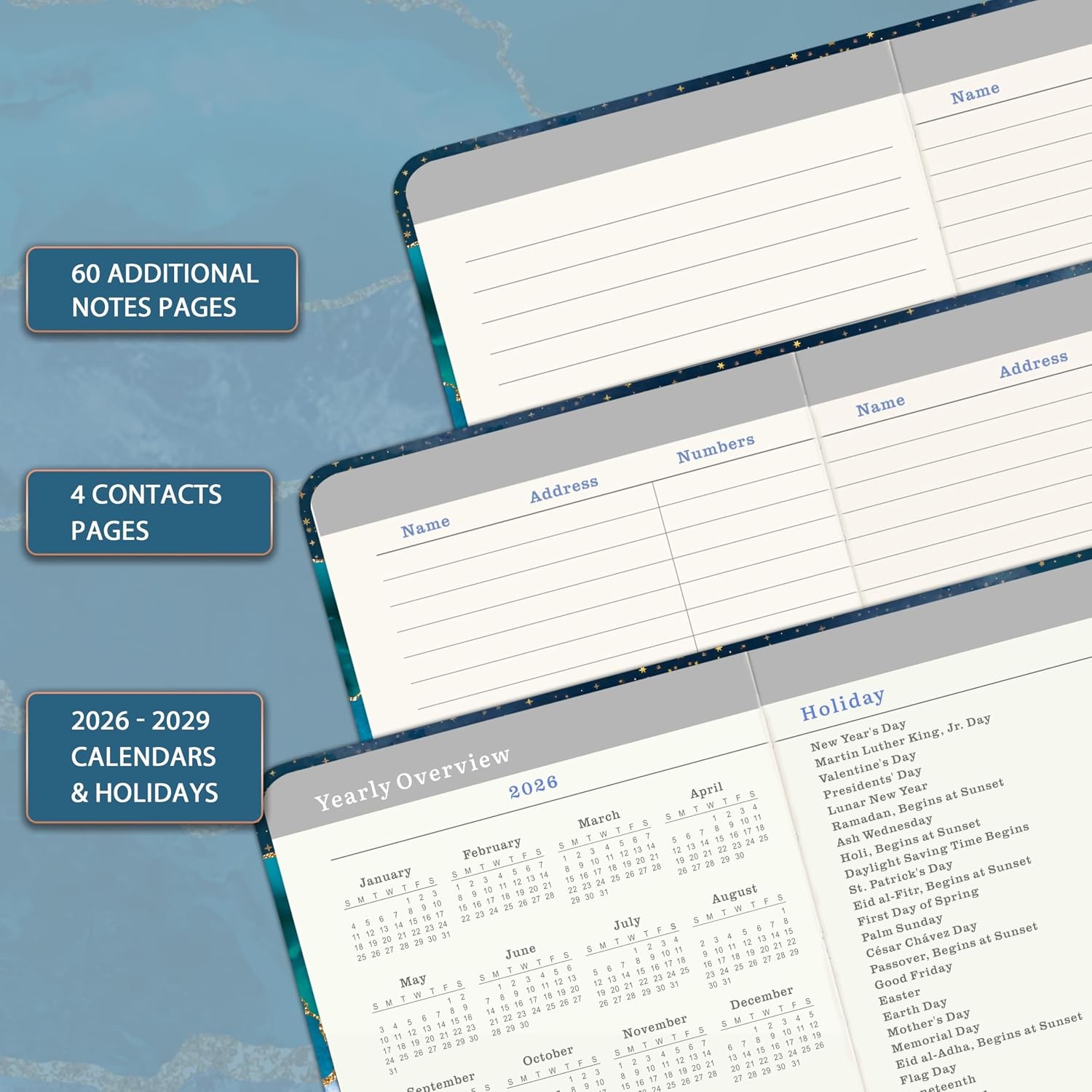 -2029 Pocket Planner – 3 Year Monthly Calendar/Planner -2029, JULY – JUNE 2029,