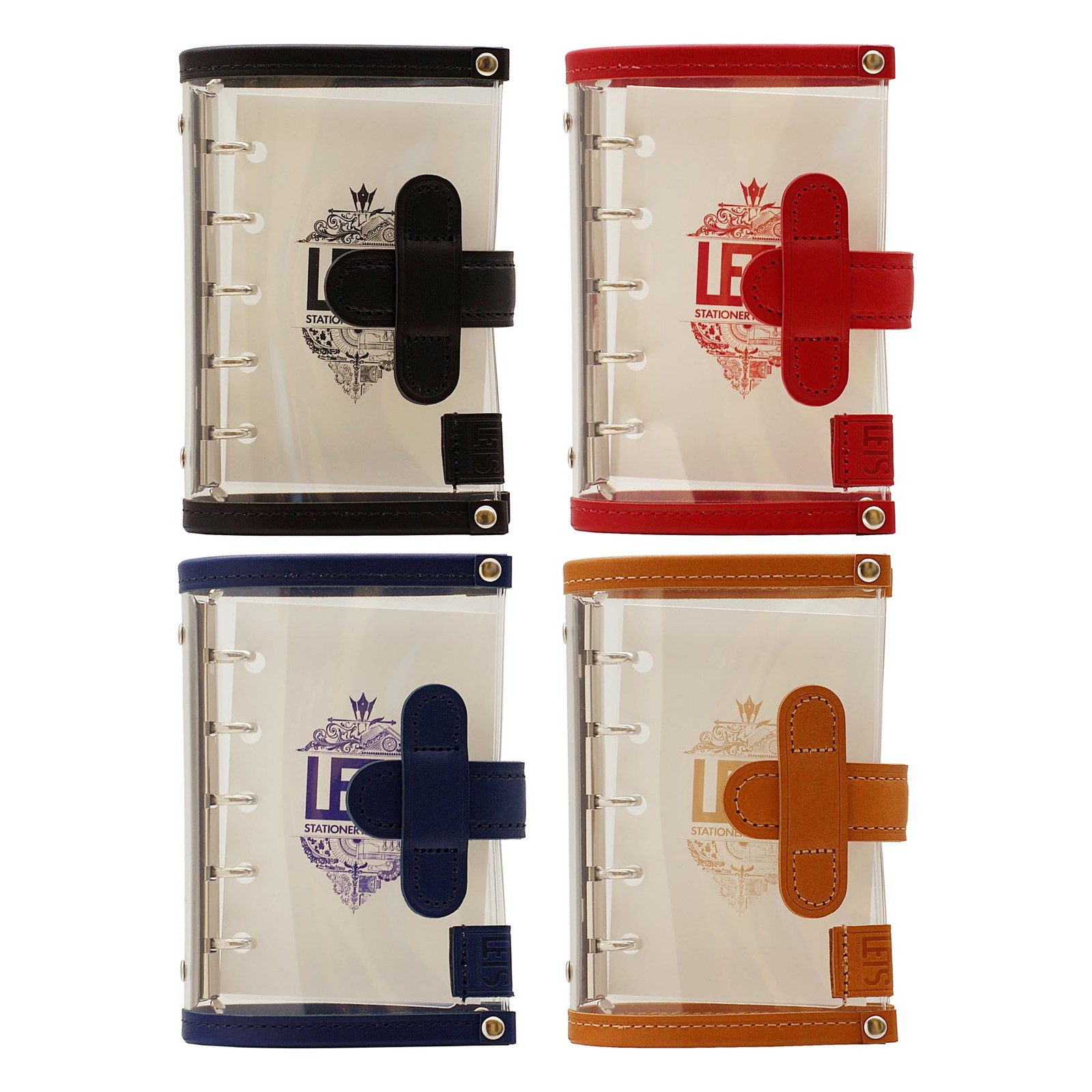 LETS STATIONERY GOODS Clear System Planner Mini 5 [Black]