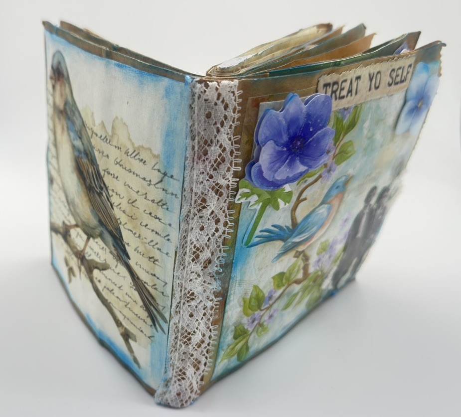 Hand Made Junk Journal Treat Yo Self Medium Is Brown Paper Bags