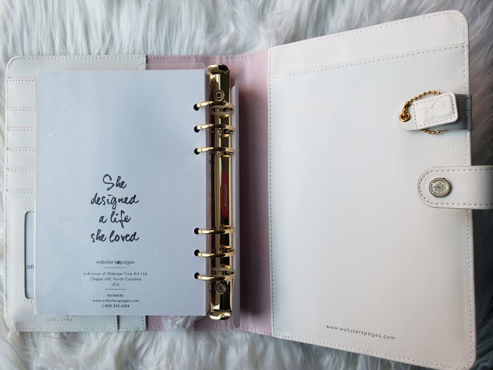 Websters Pages Planner Kit A5 New Organizer Agenda Inserts Floral Pink White