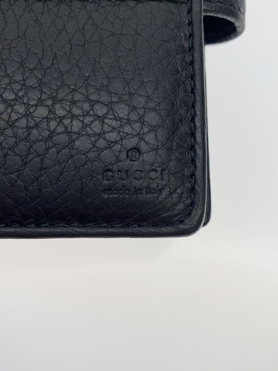 GUCCI Agenda Planner Notebook Cover Black Leather 6 Ring 245821 Japan Authentic