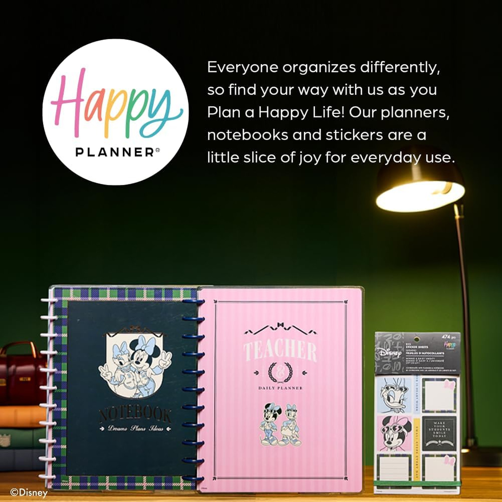 Disney Happy Planner Disc Bound Academic Planner 12 Month July 2026 June 2027
