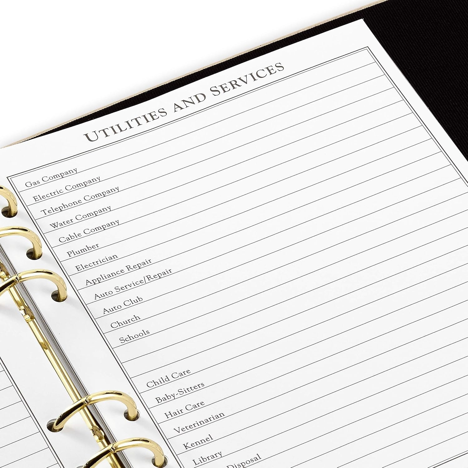 5×8-Inch Address Book with Padded Cream Cover and Contact Management Features