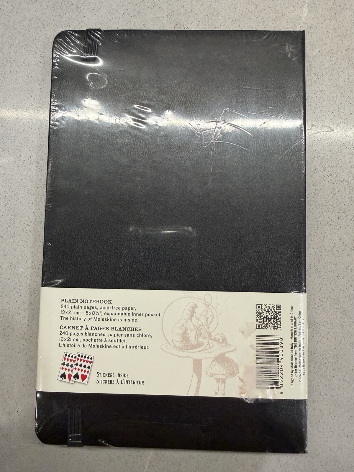 NEW Moleskine Alice in Wonderland Limited Edition Plain Notebook Black SEALED