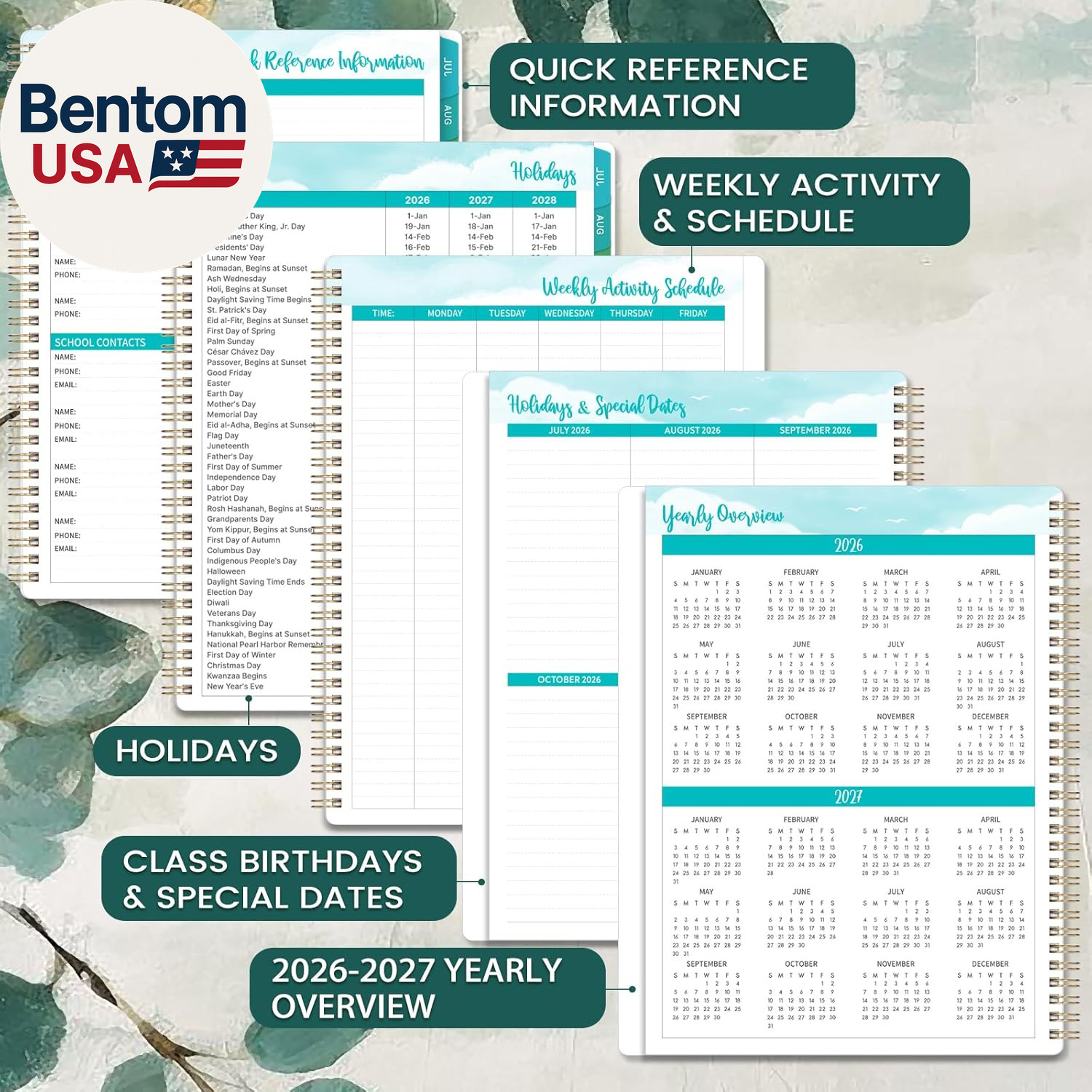 Teacher Planner 2026-2027 – Teacher Lesson Planner, July 2026 – June 2027, 8.5″