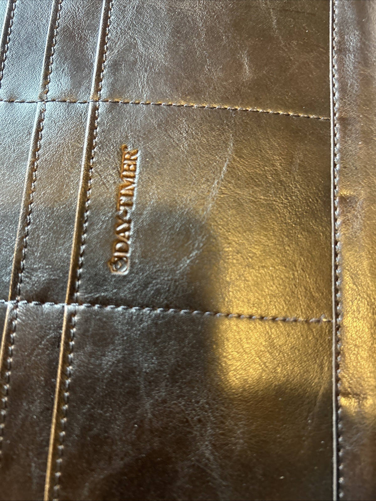Day-Timer Leather Zippered Planner Cover, Brown, Folio 8 1/2 x 11