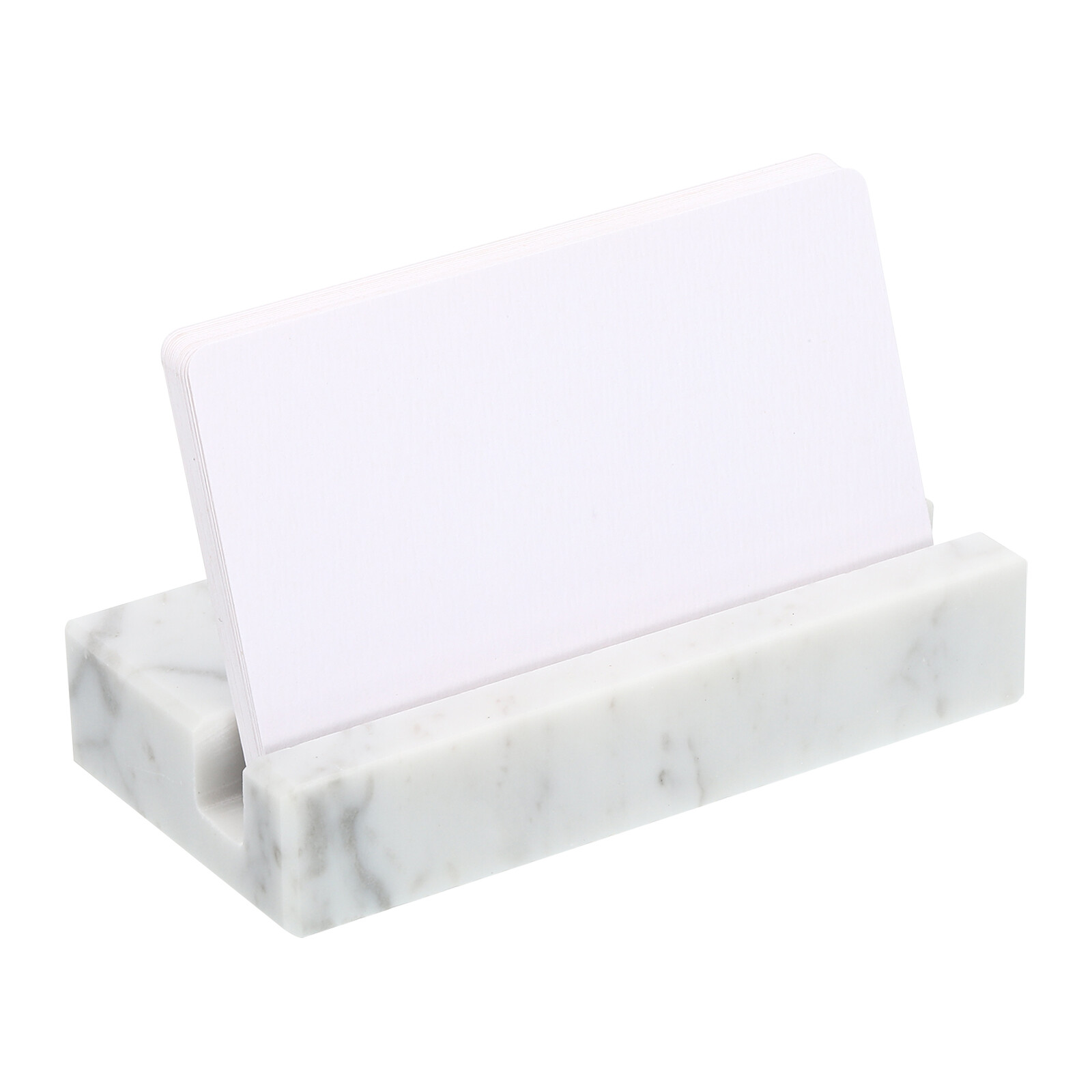 Business Card Holder for Desk Marble Business Card Holders Stone White