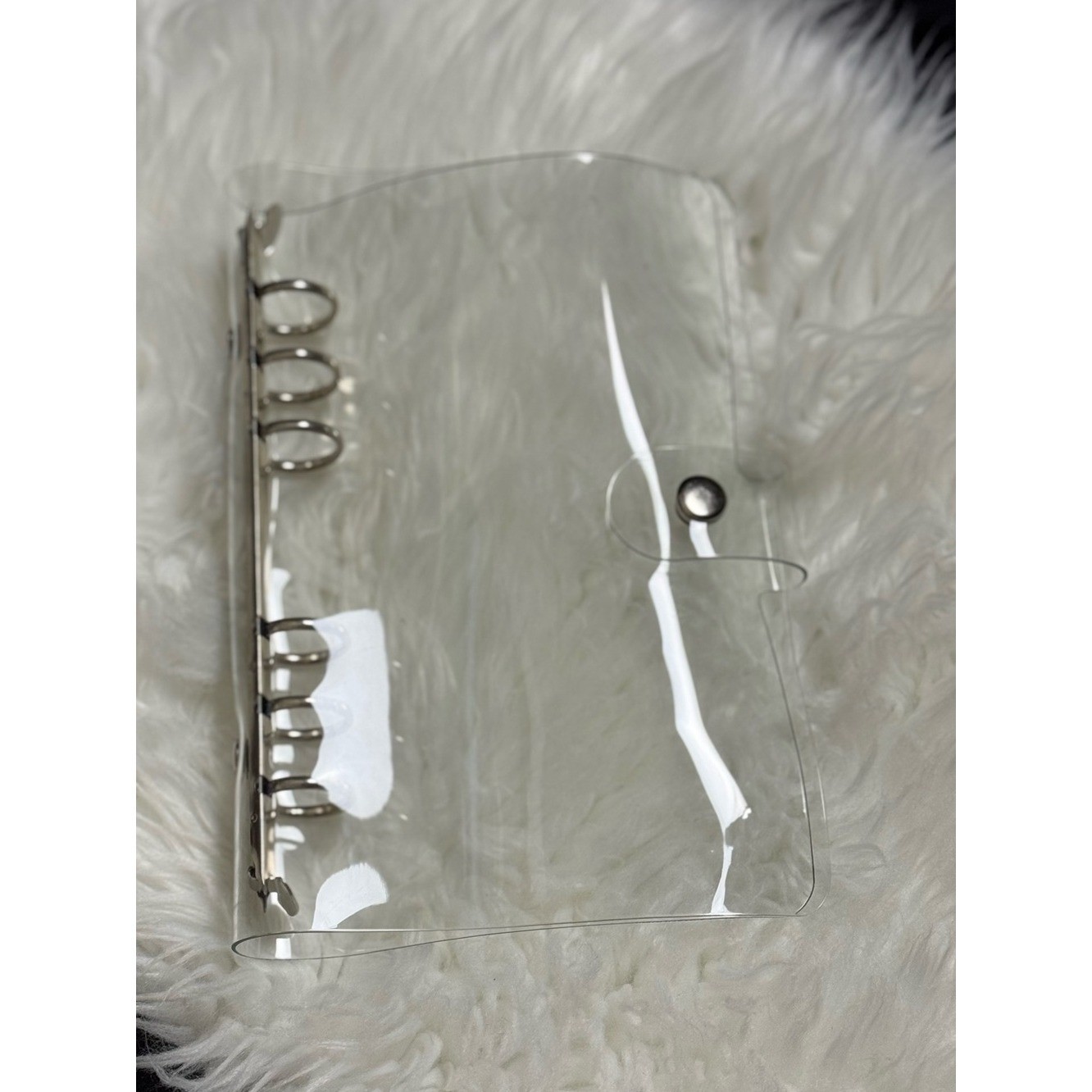 3 pc Clear PVC Ring Binder Planner Cover bundle – TransparentA6 size. .