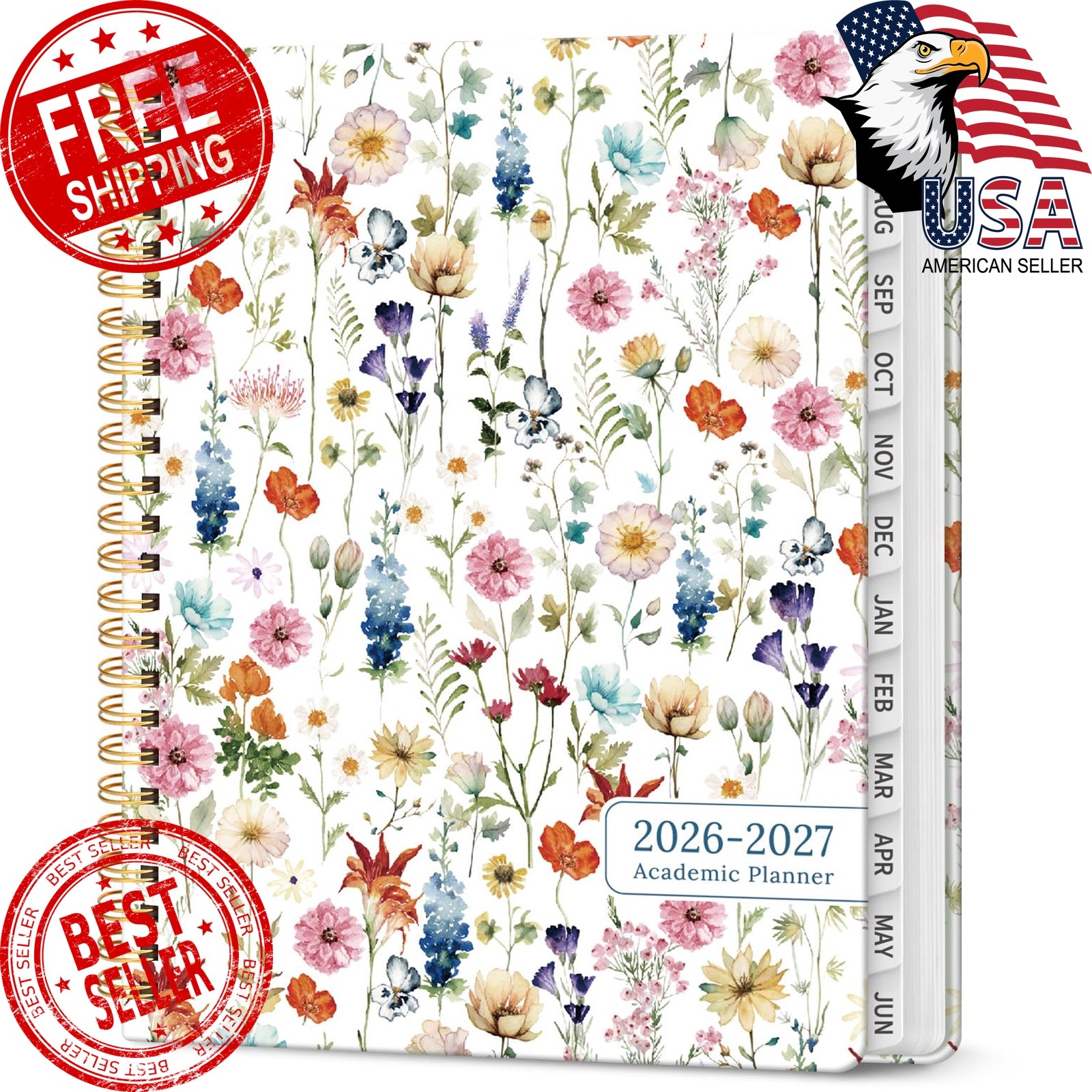 Taja Planner 2026-2027 6.3″x8.5″ Wildflowers