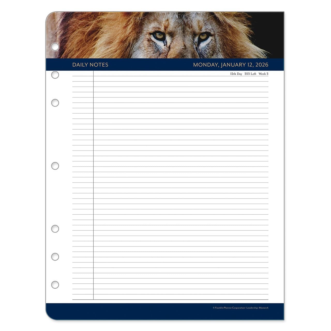 FranklinCovey – Leadership Planner Refill | Two Pages Per Day Ring-Bound (Mon…