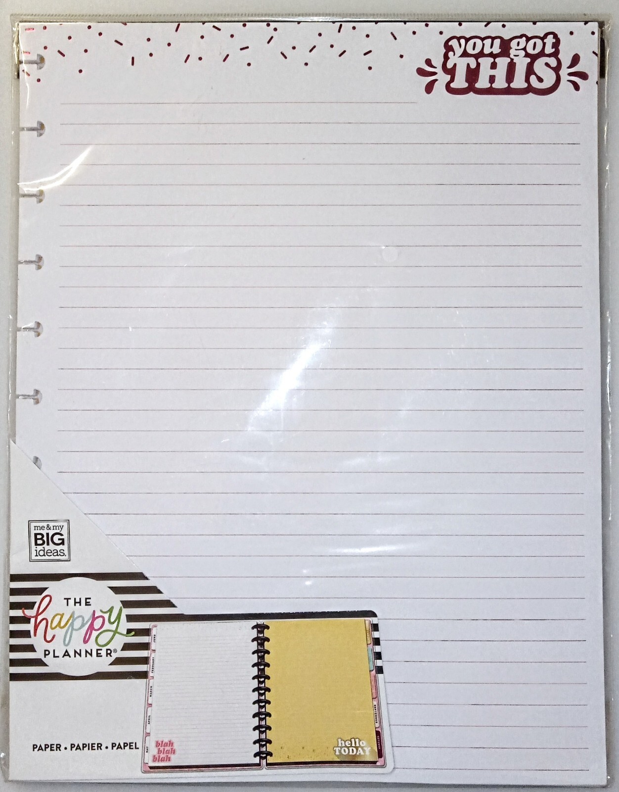 The Happy Planner You Got This BIG Planner Refill Paper 24 Sheets