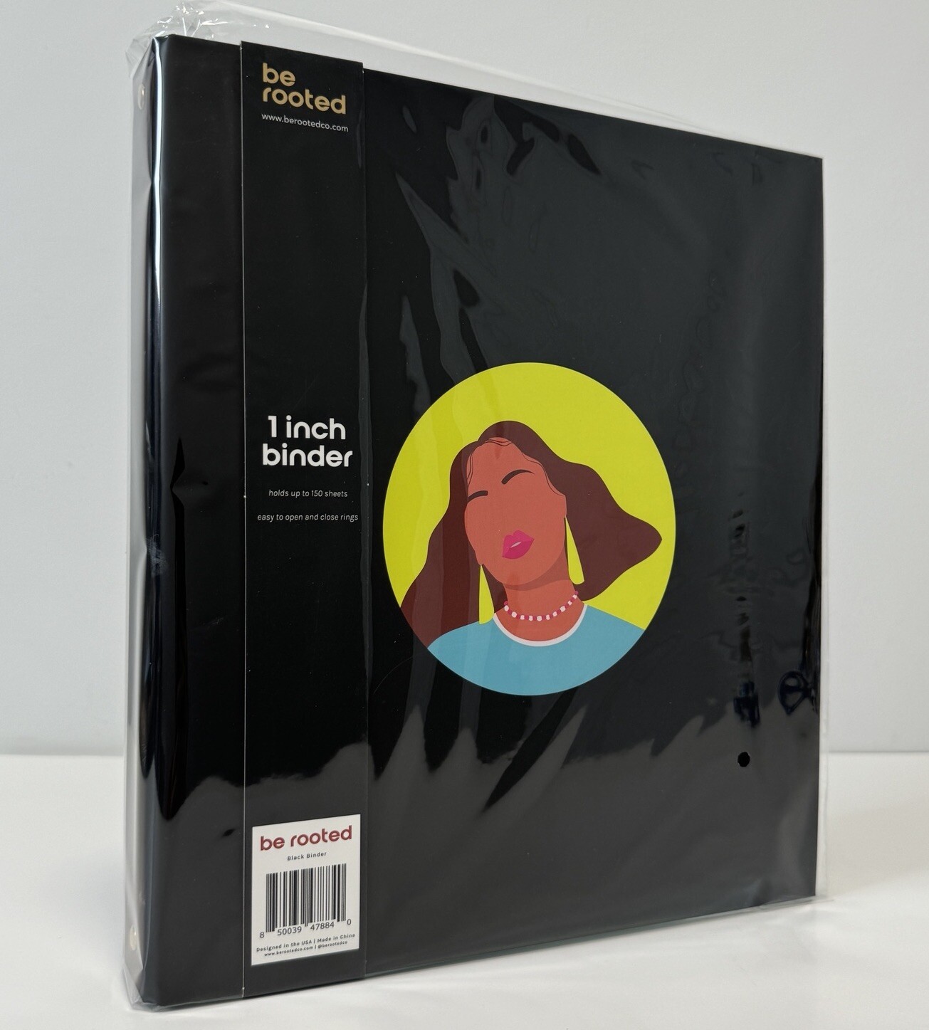 1 Inch 3 Hole Black Binder 150 Sheets Be Rooted Brand New Sealed