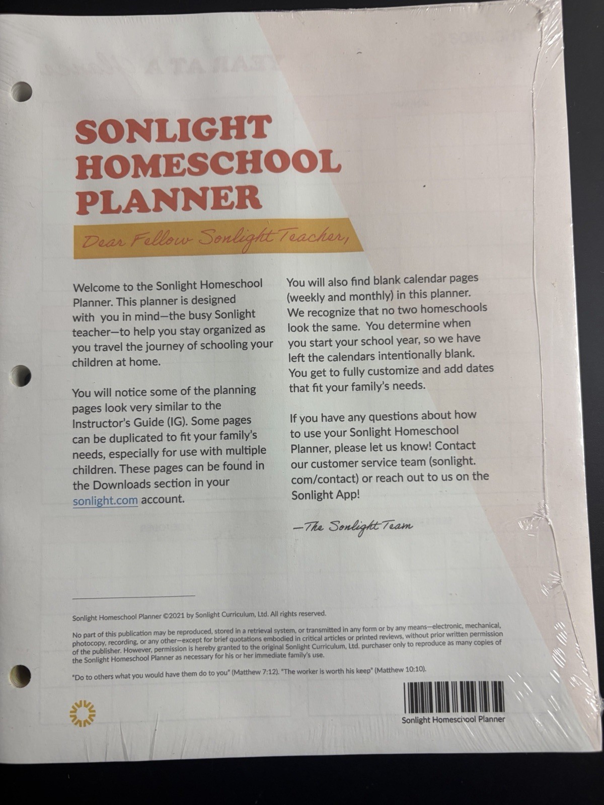 Sonlight Homeschool Planner Undated Academic Organizer Tropical Floral New