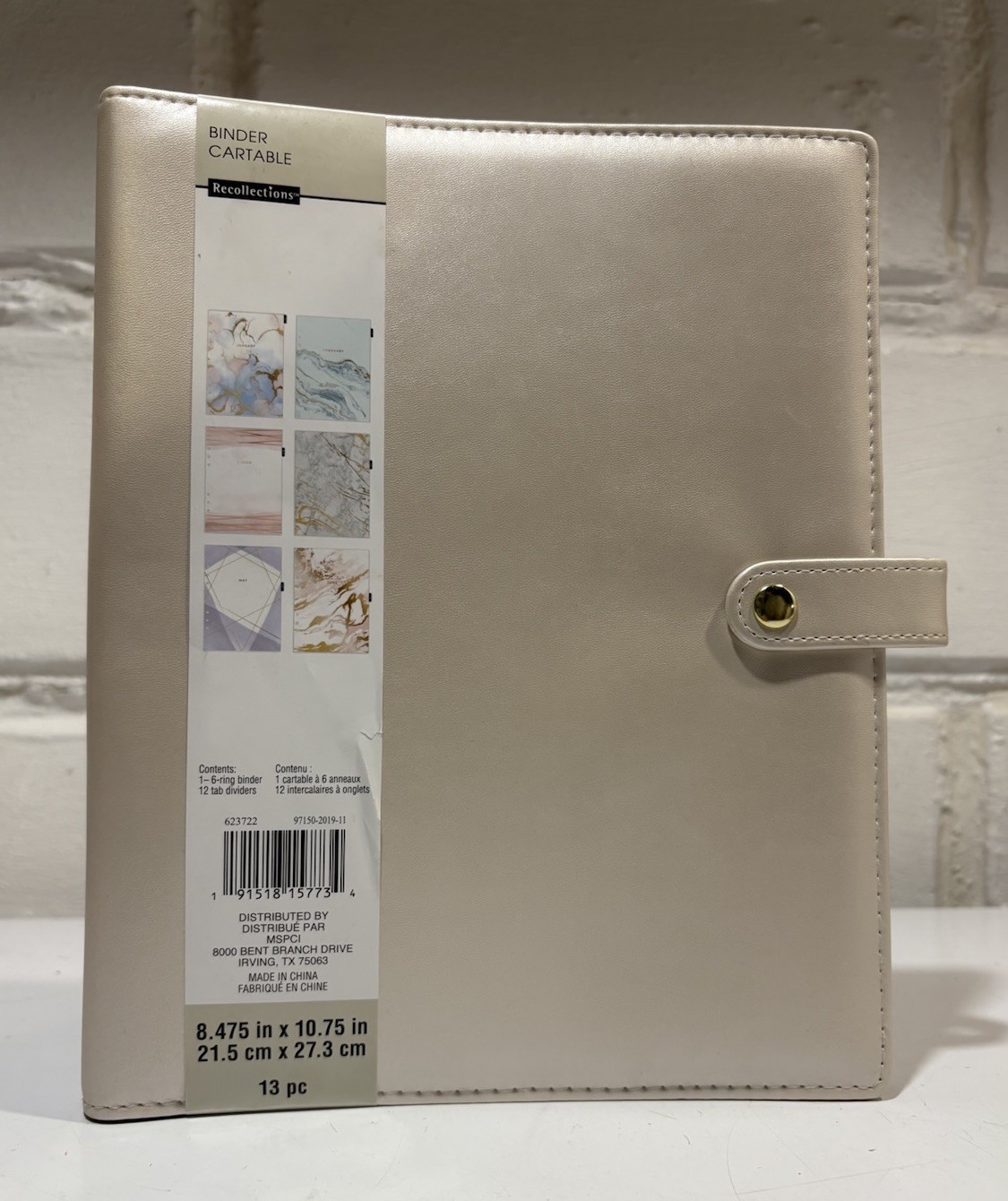 Recollections 12 Month Planner 6 Ring Binder Dividers Full Size 8.5” x 11” CUTE!