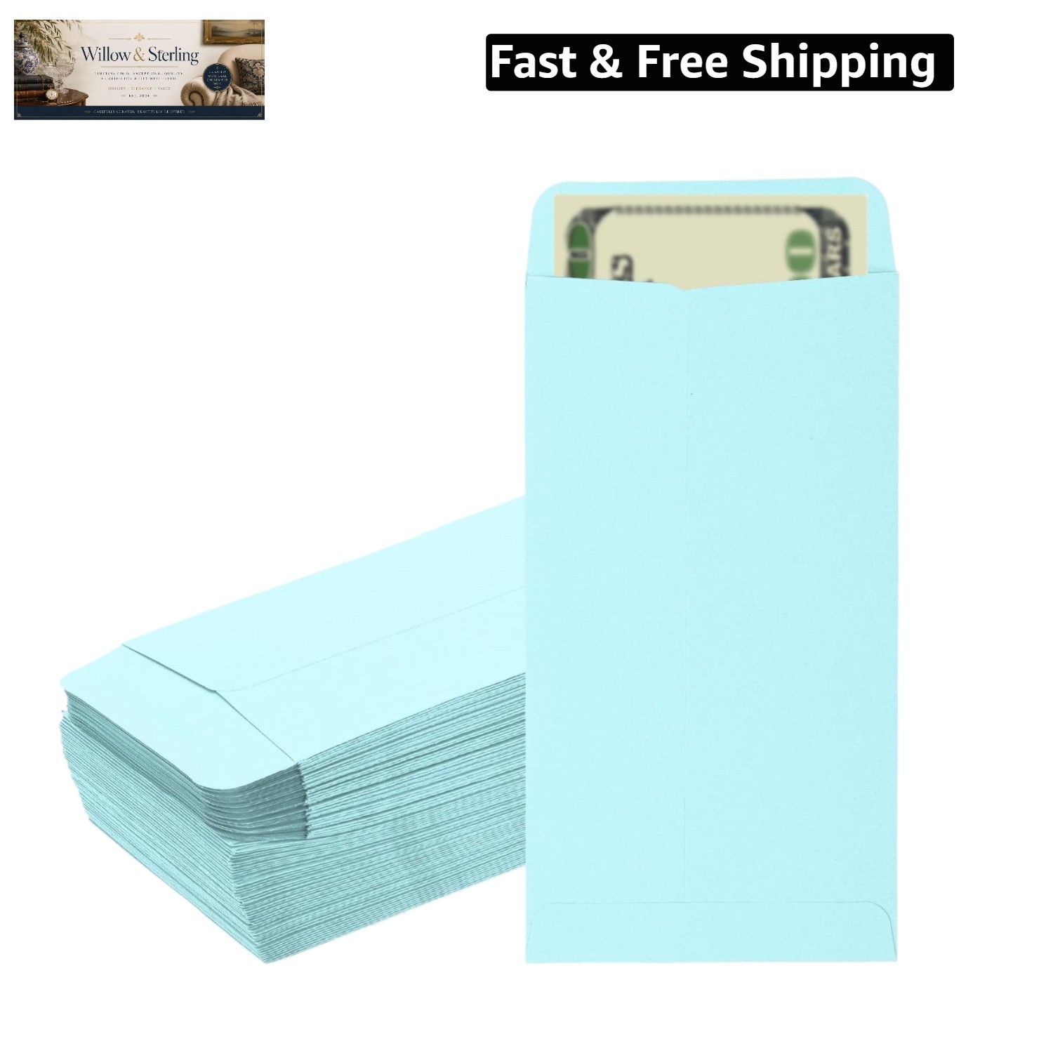 Money Envelope, 100 Pack 6.5″ x 3.5″ Cash Envelopes Money Holder Bags Budgeti…