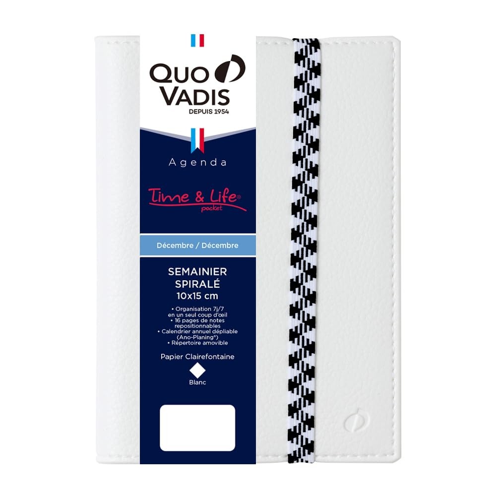QUOVADIS Diary “Time and Life 10×15” White QV539WH