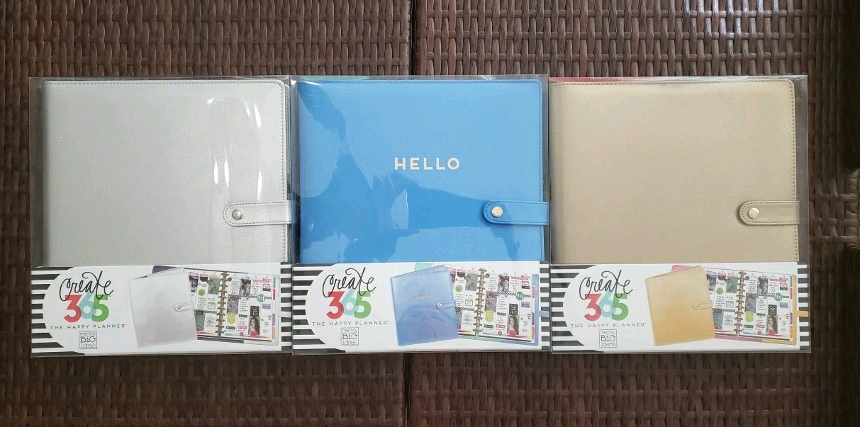 Create 365 Happy Planner Big Deluxe Planner Cover Lot Of 3! Silver, Gold + Blue