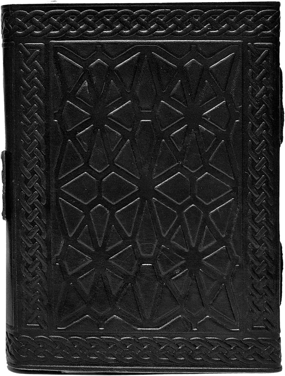 3 Moon Blue Lapiz Embossed Vintage Leather Journal Antique Handmade Deckle Edge