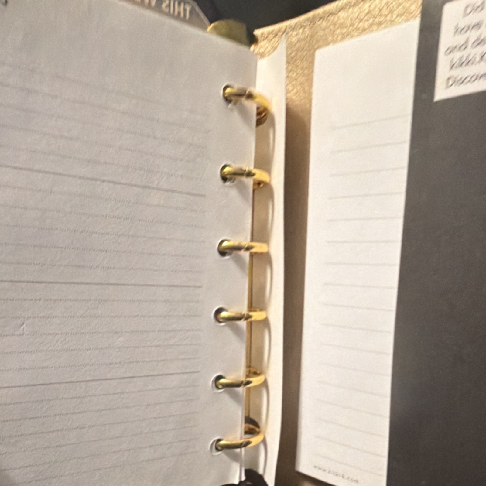 kikki.K Gold Weekly Monthly Refillable Organizer Planner with Card Pockets