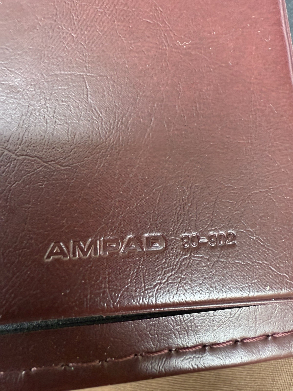 Vtg Ampad Faux Leather Document Notepad Holder Folder Organizer Expandable Folio