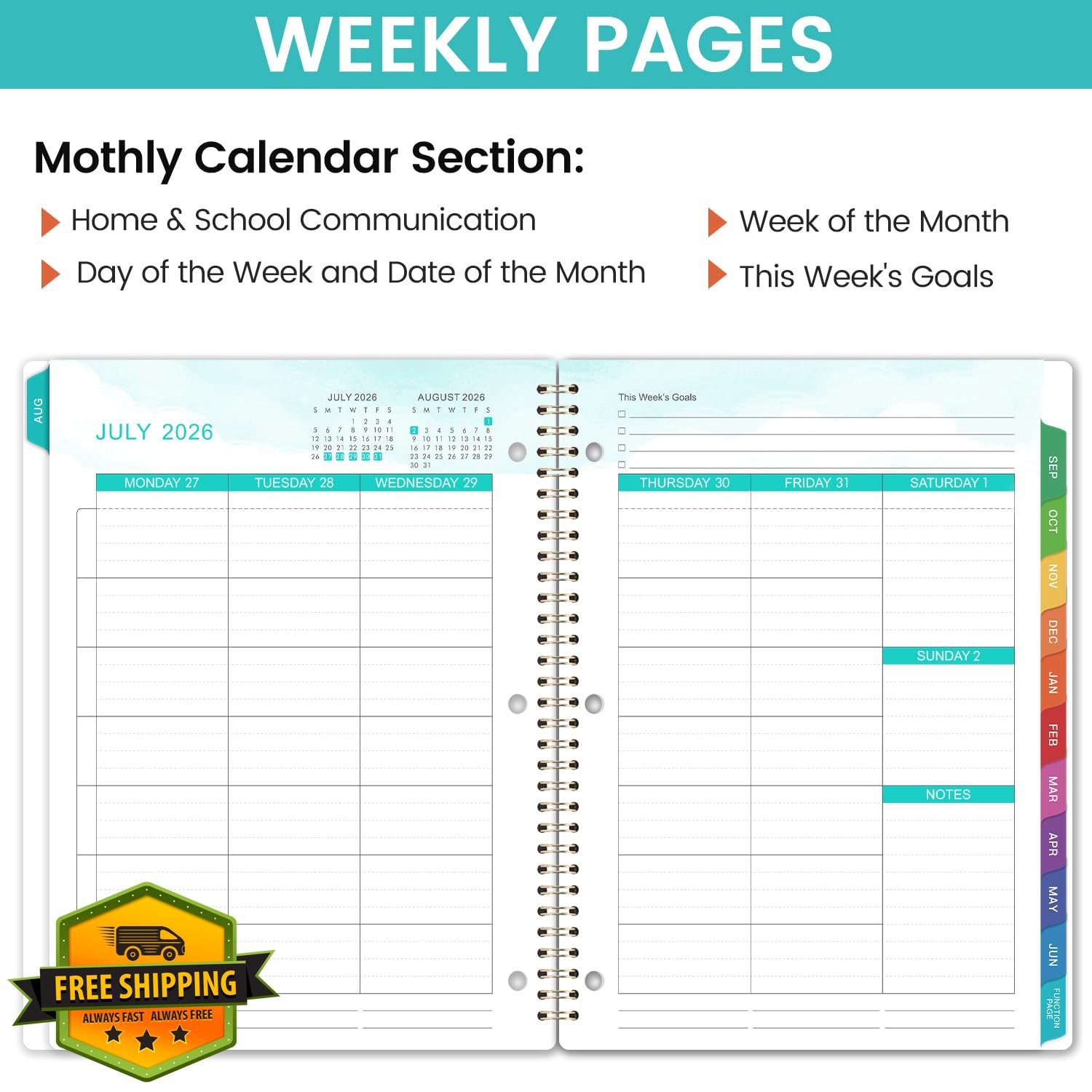 Artfan Globe student planner 2026-2027