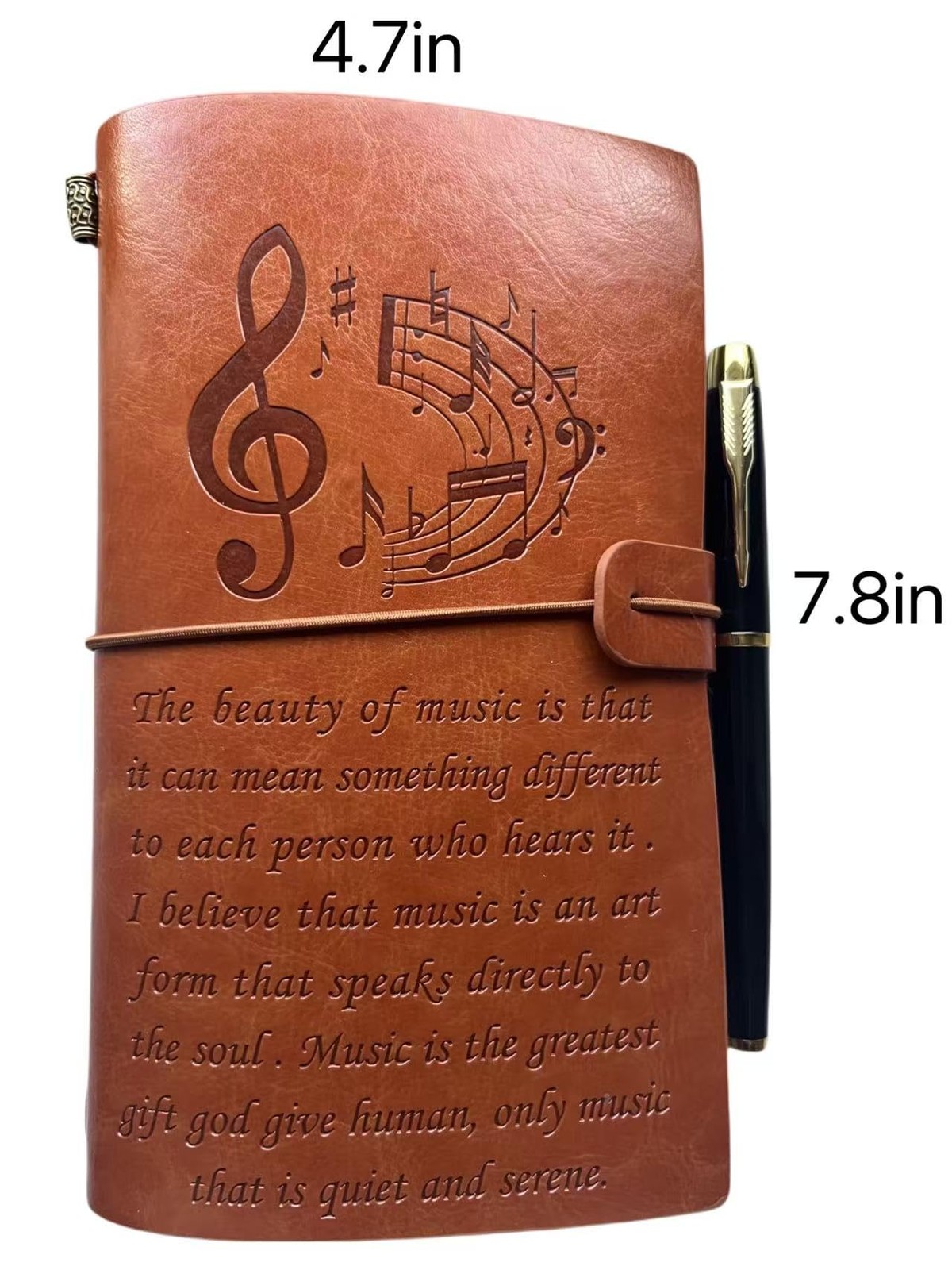 Leather Bound Musician Journal – Unique Music Notebook for Brown