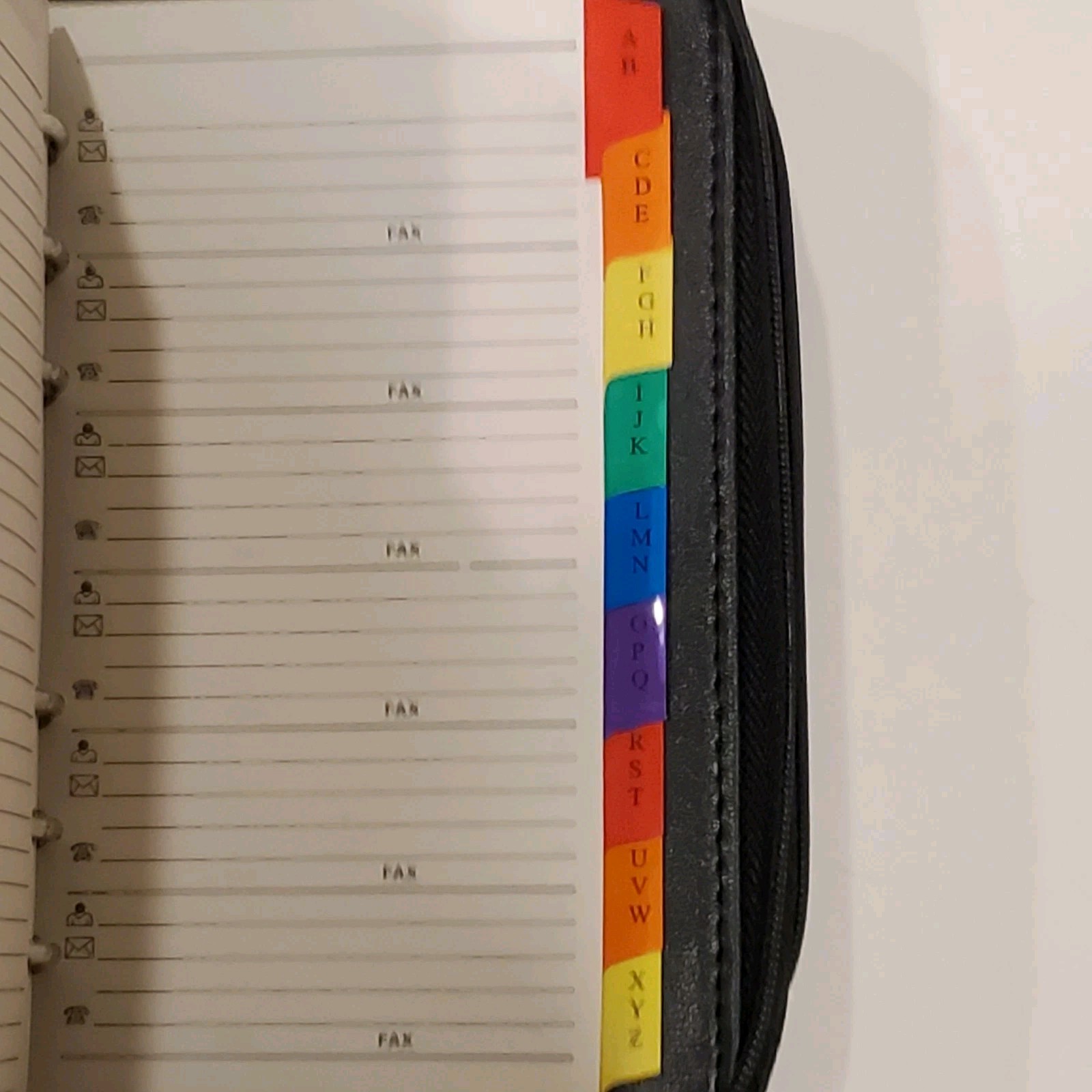 Maxim Collection Planner Organizer Calendar Black Calculator Card Holder Zipper