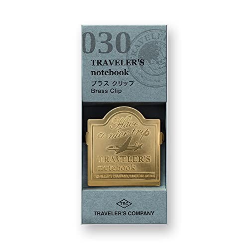 DESIGNPHIL Traveler’s Notebook Brass Clip Airplane Travel Accessory 43090006