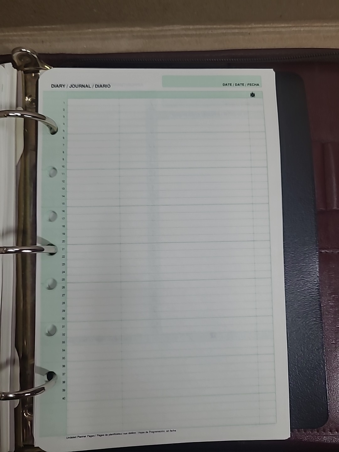 3 Ring Leather Organizer Journal Planner Vntg. 1994 Time Systems Inc. 10 In × 8