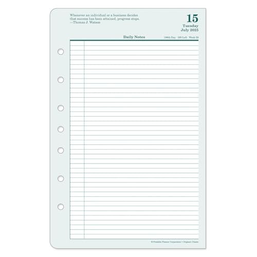 Two Page Per Day Ring-Bound Planner – Classic Design, Jul 2025 – Jun 2026