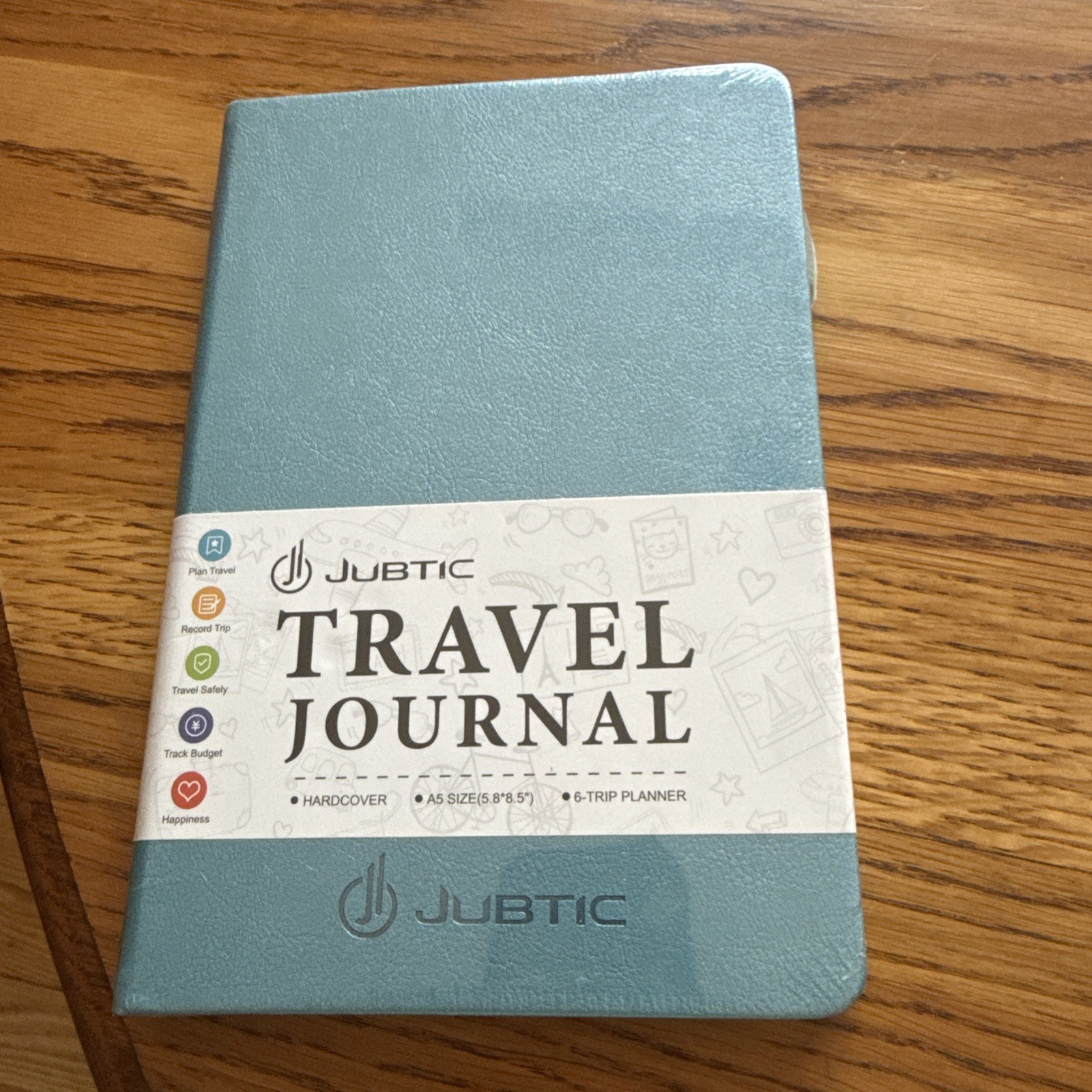 JUBTIC Travel Journal, Vacation Planner Medium-A5(5.8*8.5"), Aquamarine