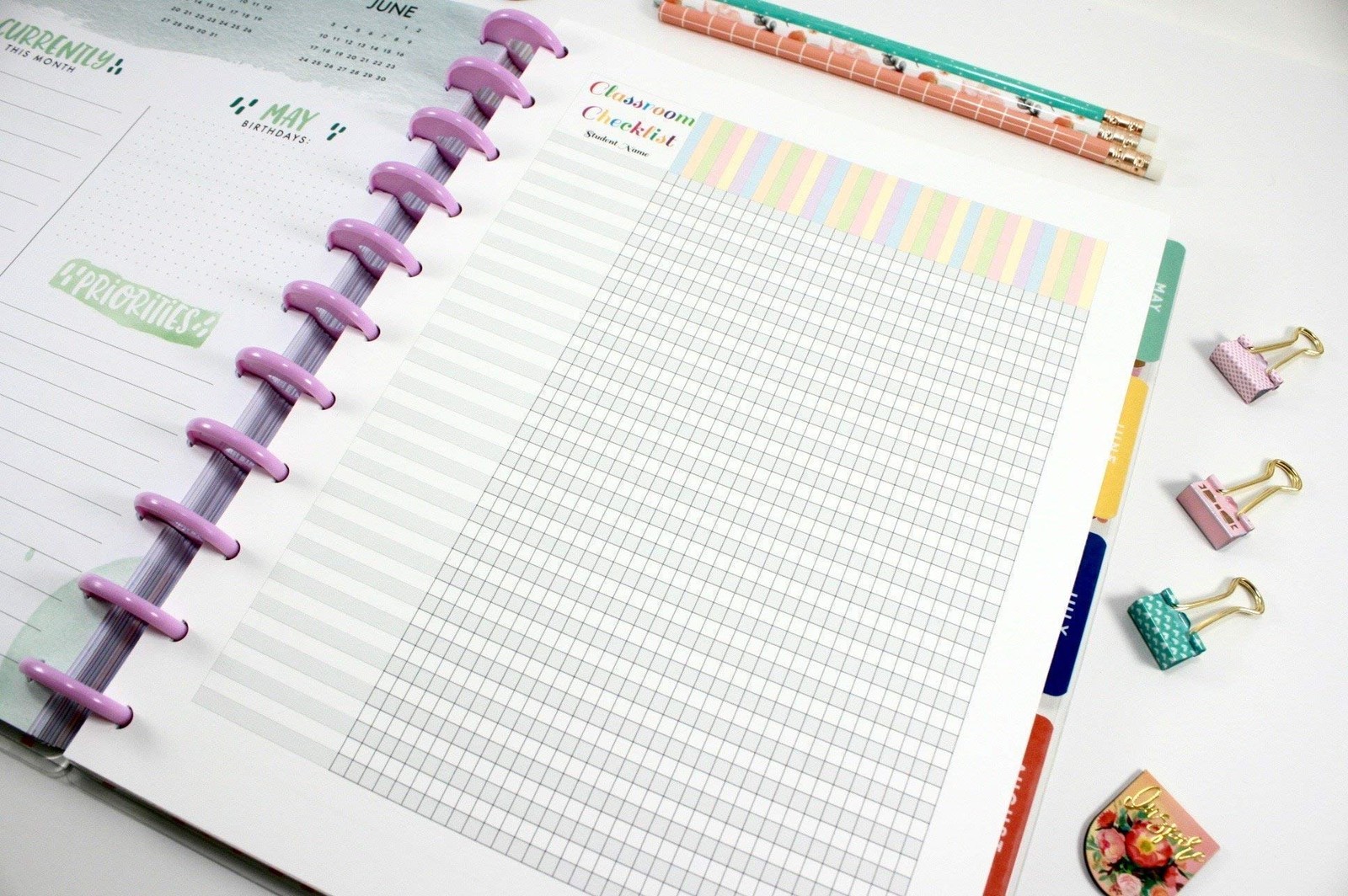 Classroom Checklist Refills for 11-Disc Letter Size Small, Multicolor