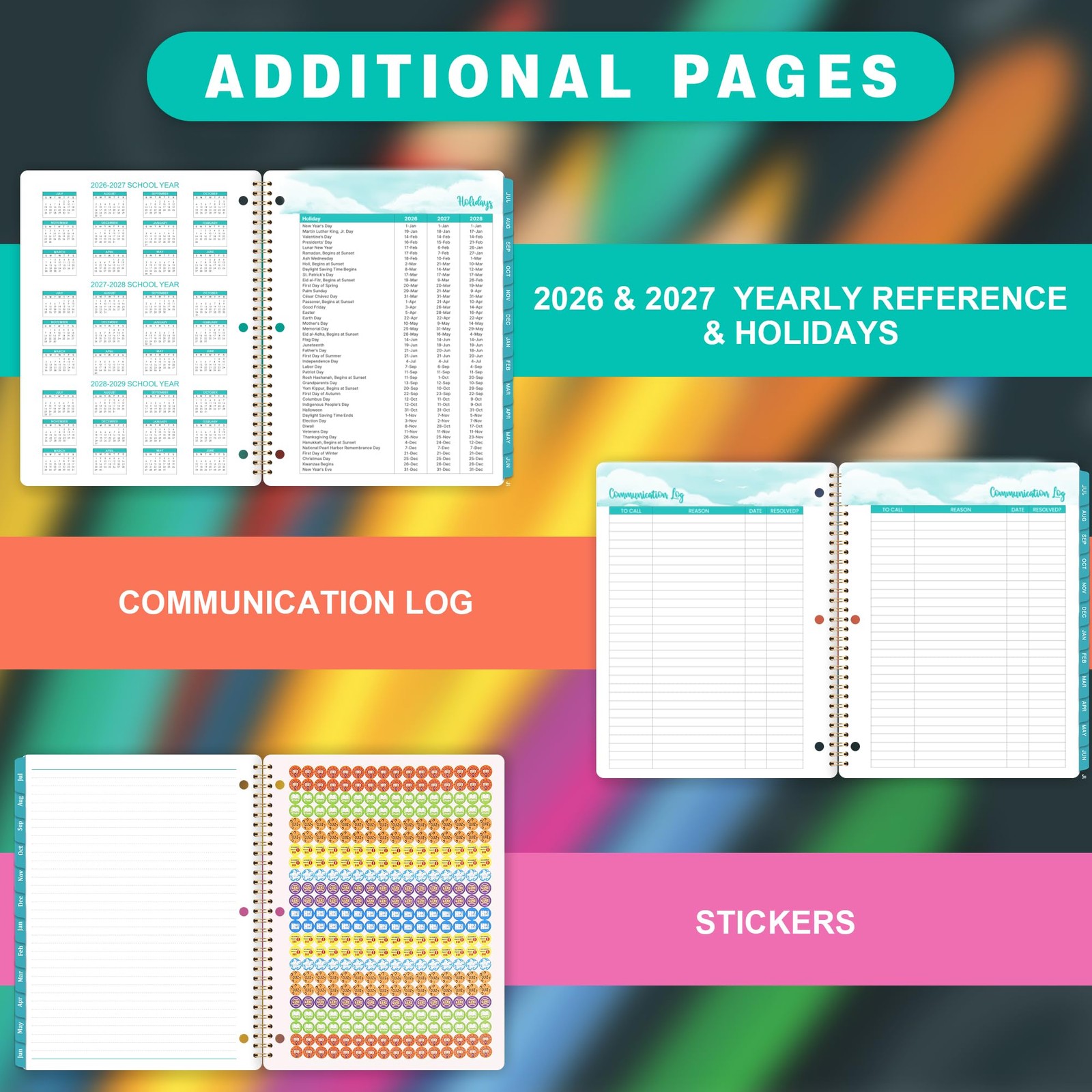 Student Planner 2026-2027 – 9″ x 11″, Black