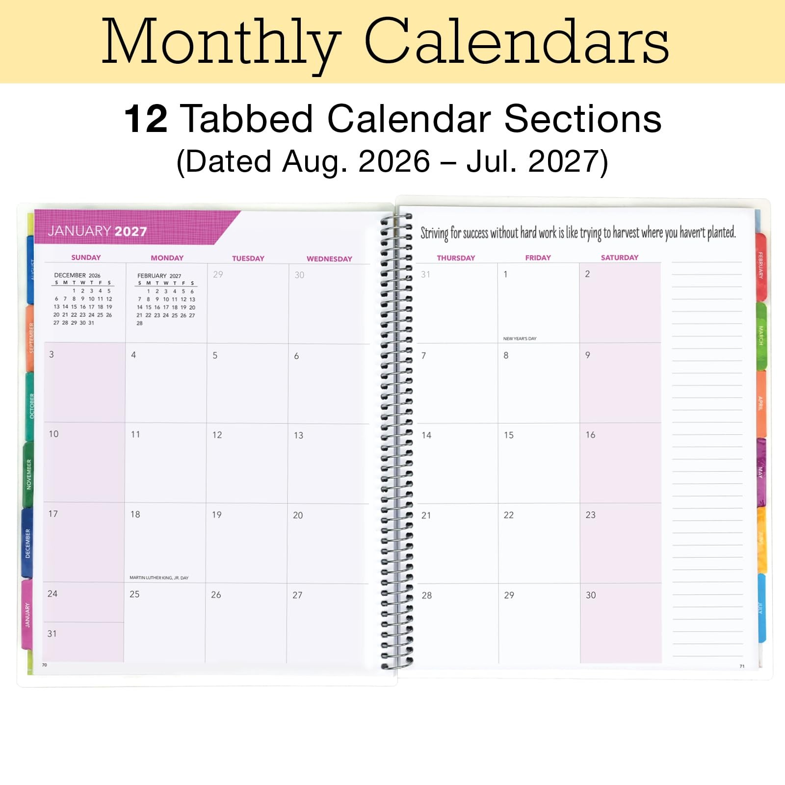 LITE TEACHER PLANNER – Aug 2026-Jul 2027, 8.5″ x 11″ 2026-2027, Tree Seasons