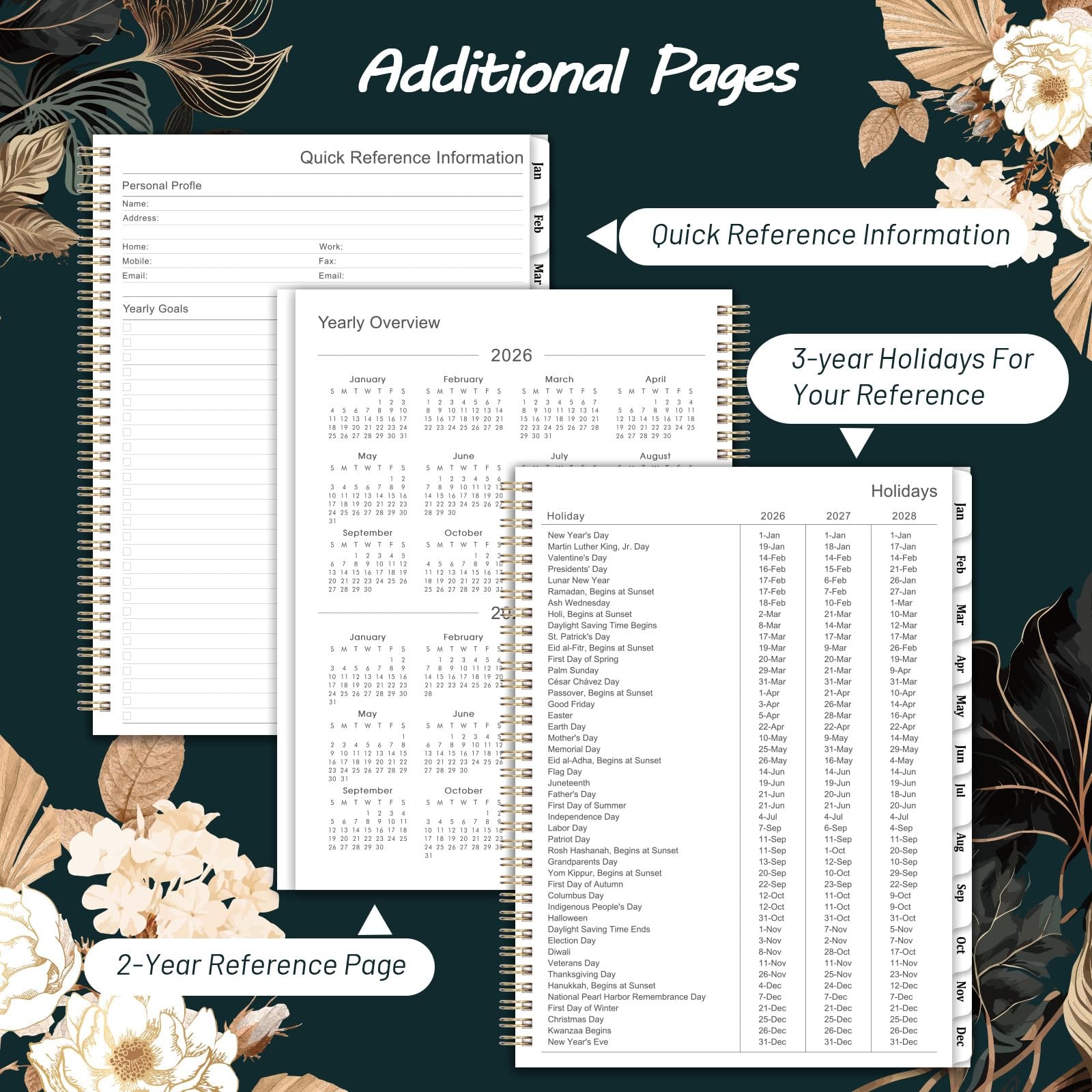 2026-2027 Planner – 9″ x 11″, Weekly & Monthly x black
