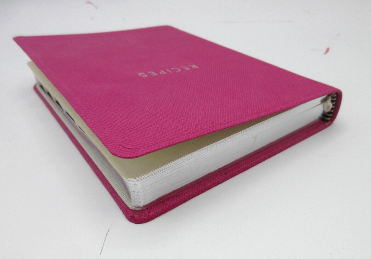 RECIPES Planner Notebook 4×6″ Soft Cover with Tabs Graphic Image Post PINK