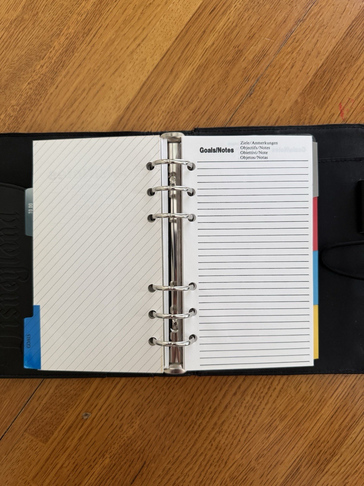 Vintage Y2K Disney Day timer Black Faux Leather Planner
