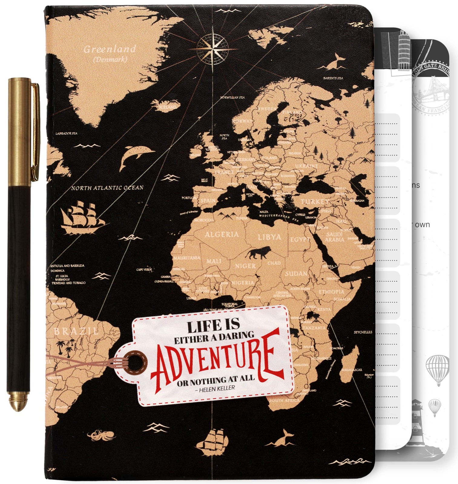 3-in-1 Prazoli Adventure Book, Travel Journal & Bucket Couple’s Map