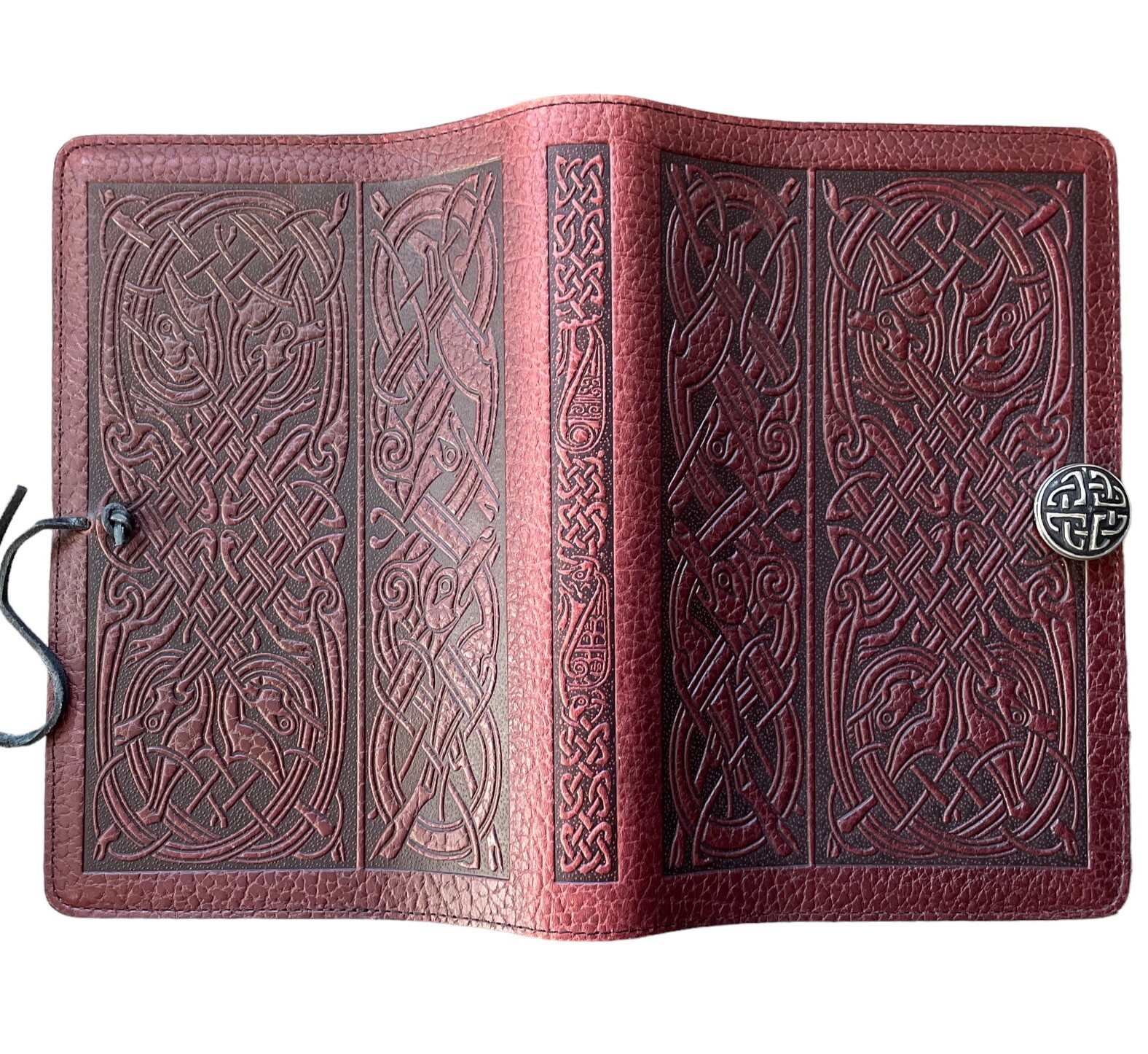 Oberon Design Notebook Journal Cover Celtic Tooled Leather 9″ x 6″ Santa Rosa
