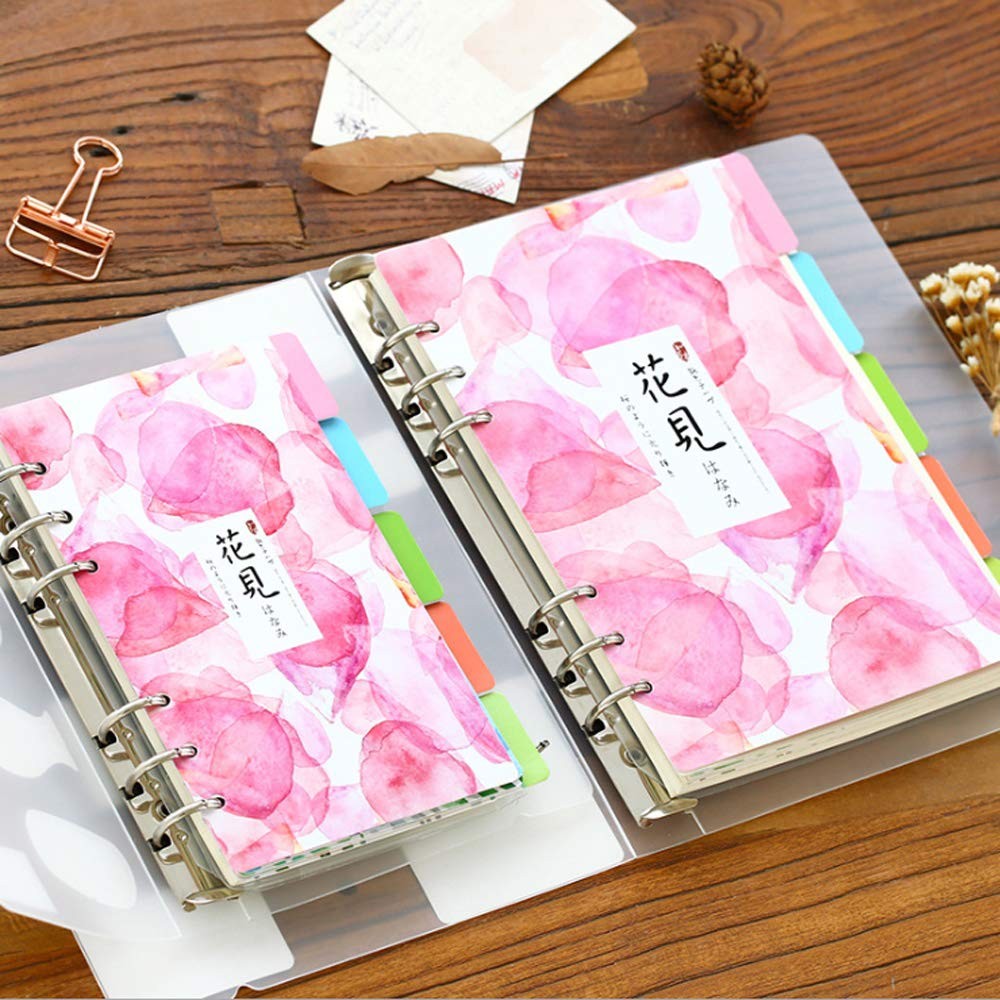 A6 Refill Paper, 100 Sheets Lined 6 Hole Punched 3.75×6.75 Inch, White